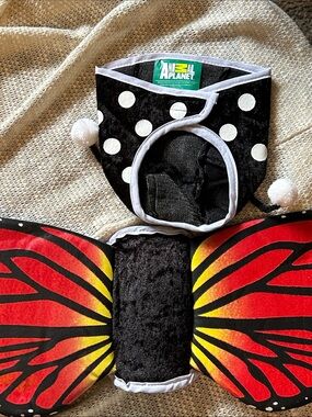 Animal Planet Black Polka Dot & Red Butterfly Dog Costume